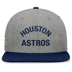 Houston Astros Elements Flat Brim Snapbuckle Hat Heather Gray/Navy