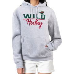 Minnesota Wild G-III 4Her by Carl Banks Women's Team Sport Tri-Blend Fleece Hoodie - Heather Gray Hoodies