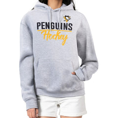 Pittsburgh Penguins G-III 4Her by Carl Banks Women's Team Sport Tri-Blend Fleece Hoodie - Heather Gray Hoodies