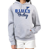 St. Louis Blues G-III 4Her by Carl Banks Women's Team Sport Tri-Blend Fleece Hoodie - Heather Gray Hoodies