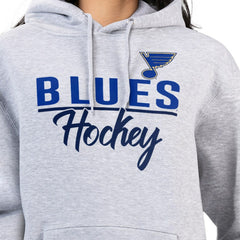 St. Louis Blues G-III 4Her by Carl Banks Women's Team Sport Tri-Blend Fleece Hoodie - Heather Gray Hoodies
