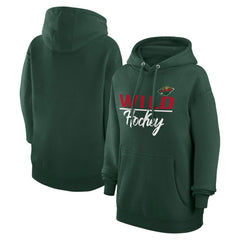 Minnesota Wild G-III 4Her by Carl Banks Women's Team Sport Tri-Blend Fleece Hoodie - Green Hoodies