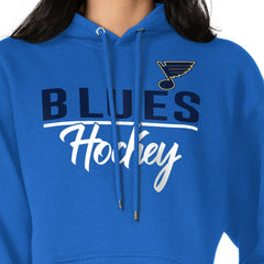 St. Louis Blues G-III 4Her by Carl Banks Women's Team Sport Tri-Blend Fleece Hoodie - Blue Hoodies