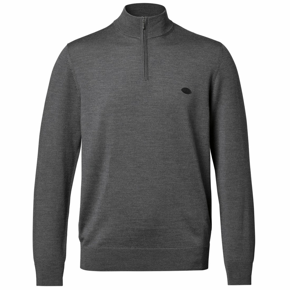 New York Jets Charles Tyrwhitt Merino Quarter-Zip Pullover Sweater - Gray outlet
