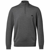 New York Jets Charles Tyrwhitt Merino Quarter-Zip Pullover Sweater - Gray outlet