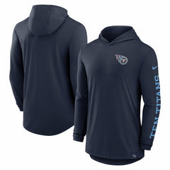 Tennessee Titans Blitz Tri-Blend Dri-FIT Long Sleeve Hoodie T-Shirt - Navy cheap