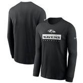 Baltimore Ravens Sideline Dri-FIT Long Sleeve T-Shirt - Black on sale
