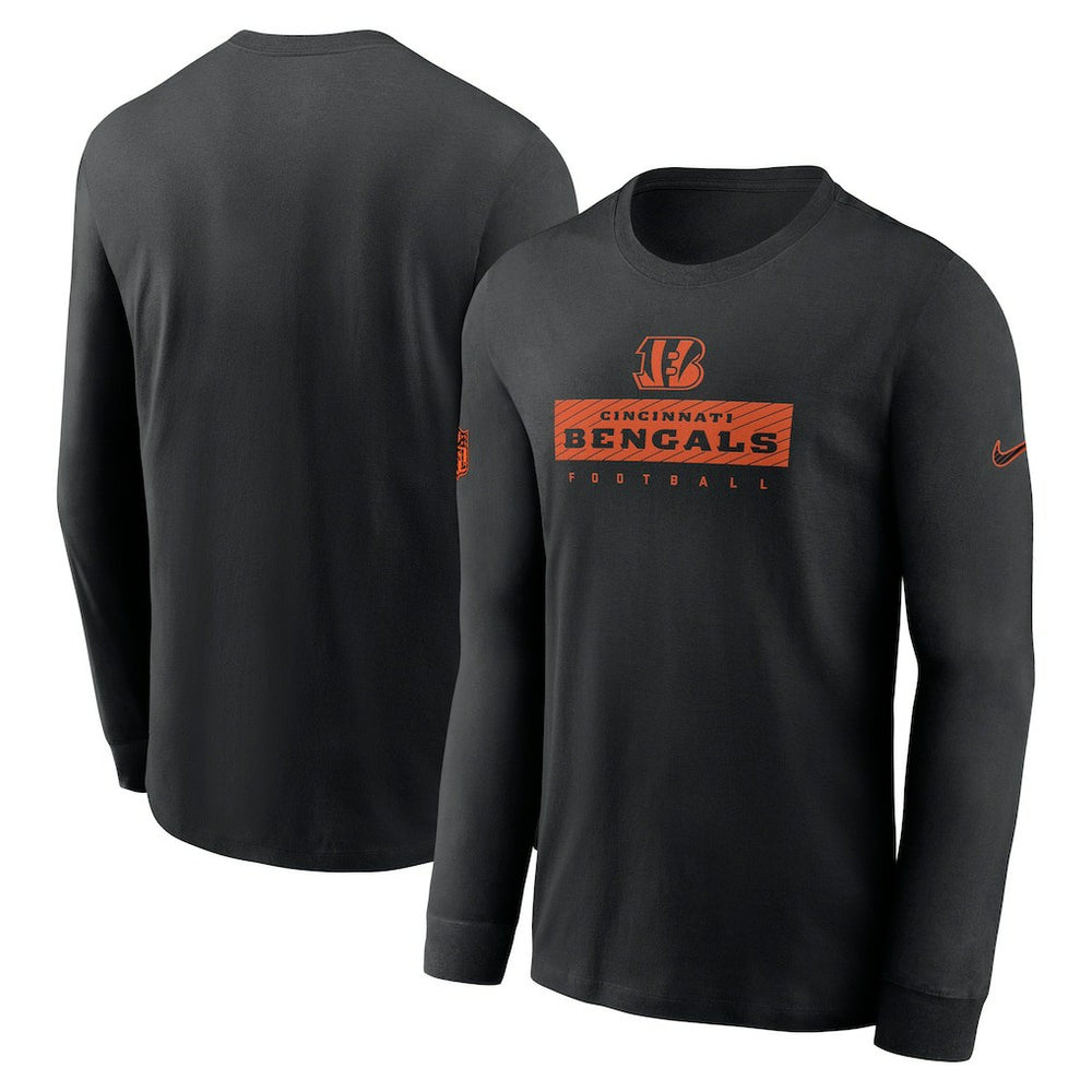 Cincinnati Bengals Sideline Dri-FIT Long Sleeve T-Shirt - Black cheap