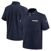 Dallas Cowboys 2024 Sideline Coach Short Sleeve Half-Zip Hoodie Jacket - Navy outlet
