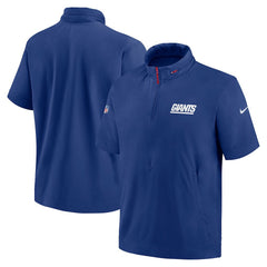 New York Giants 2024 Sideline Coach Short Sleeve Half-Zip Hoodie Jacket - Royal cheap