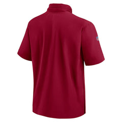 Washington Commanders 2024 Sideline Coach Short Sleeve Half-Zip Hoodie Jacket - Burgundy discount