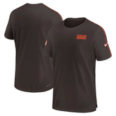 Cleveland Browns 2024 Sideline Coach UV Performance T-Shirt - Brown outlet
