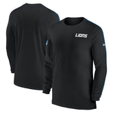 Detroit Lions Sideline Coach UV Performance Long Sleeve T-Shirt - Black sale