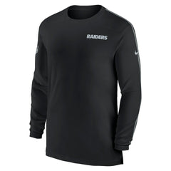 Las Vegas Raiders Sideline Coach UV Performance Long Sleeve T-Shirt - Black for sale
