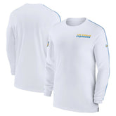 Los Angeles Chargers Sideline Coach UV Performance Long Sleeve T-Shirt - White on sale