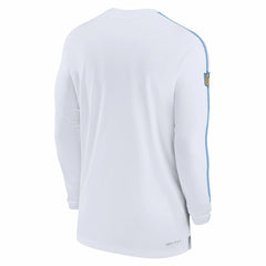 Los Angeles Chargers Sideline Coach UV Performance Long Sleeve T-Shirt - White on sale