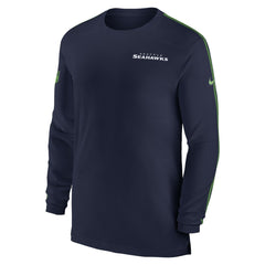 Seattle Seahawks Sideline Coach UV Performance Long Sleeve T-Shirt - College Navy on sale