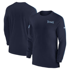 Tennessee Titans Sideline Coach UV Performance Long Sleeve T-Shirt - Navy sale