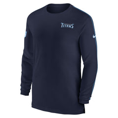 Tennessee Titans Sideline Coach UV Performance Long Sleeve T-Shirt - Navy sale