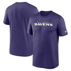 Baltimore Ravens Primetime Legend Wordmark Performance T-Shirt - Purple outlet