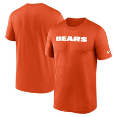 Chicago Bears Primetime Legend Wordmark Performance T-Shirt - Orange outlet