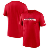 Houston Texans Primetime Legend Wordmark Performance T-Shirt - Red on sale