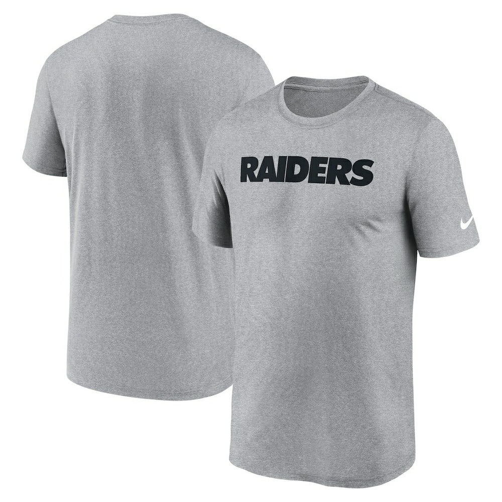 Las Vegas Raiders Primetime Legend Wordmark Performance T-Shirt - Heather Gray for sale