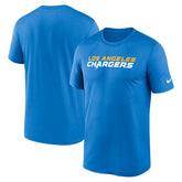 Los Angeles Chargers Primetime Legend Wordmark Performance T-Shirt - Powder Blue cheap