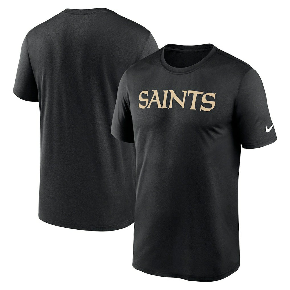 New Orleans Saints Primetime Legend Wordmark Performance T-Shirt - Black sale