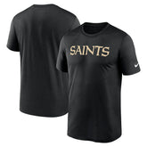 New Orleans Saints Primetime Legend Wordmark Performance T-Shirt - Black sale