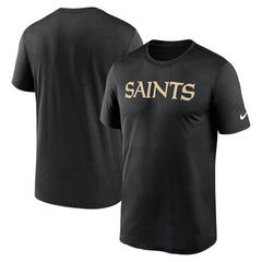 New Orleans Saints Primetime Legend Wordmark Performance T-Shirt - Black sale