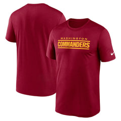 Washington Commanders Primetime Legend Wordmark Performance T-Shirt - Burgundy cheap