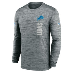 Detroit Lions Sideline Velocity Dri-FIT Long Sleeve T-Shirt - Gray discount