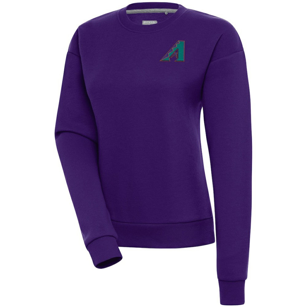 Arizona Diamondbacks Antigua Women's Cooperstown Victory Crewneck Pullover Sweatshirt Purple