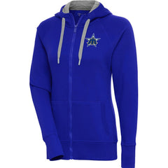 Seattle Mariners Antigua Women's Cooperstown Victory Full-Zip Hoodie Royal