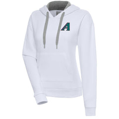 Arizona Diamondbacks Antigua Women's Cooperstown Victory Pullover Hoodie White