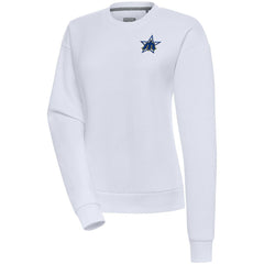 Seattle Mariners Antigua Women's Cooperstown Victory Crewneck Pullover Sweatshirt White
