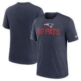 New England Patriots Blitz Tri-Blend T-Shirt - Heather Navy online