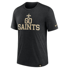 New Orleans Saints Blitz Tri-Blend T-Shirt - Heather Black online
