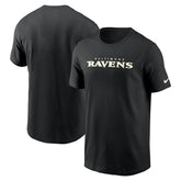 Baltimore Ravens Primetime Wordmark Essential T-Shirt - Black sale