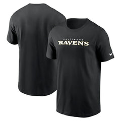 Baltimore Ravens Primetime Wordmark Essential T-Shirt - Black sale