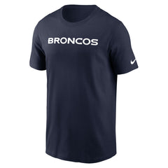 Denver Broncos Primetime Wordmark Essential T-Shirt - Navy online