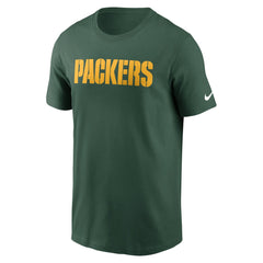 Green Bay Packers Primetime Wordmark Essential T-Shirt - Green sale