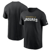 Jacksonville Jaguars Primetime Wordmark Essential T-Shirt - Black cheap