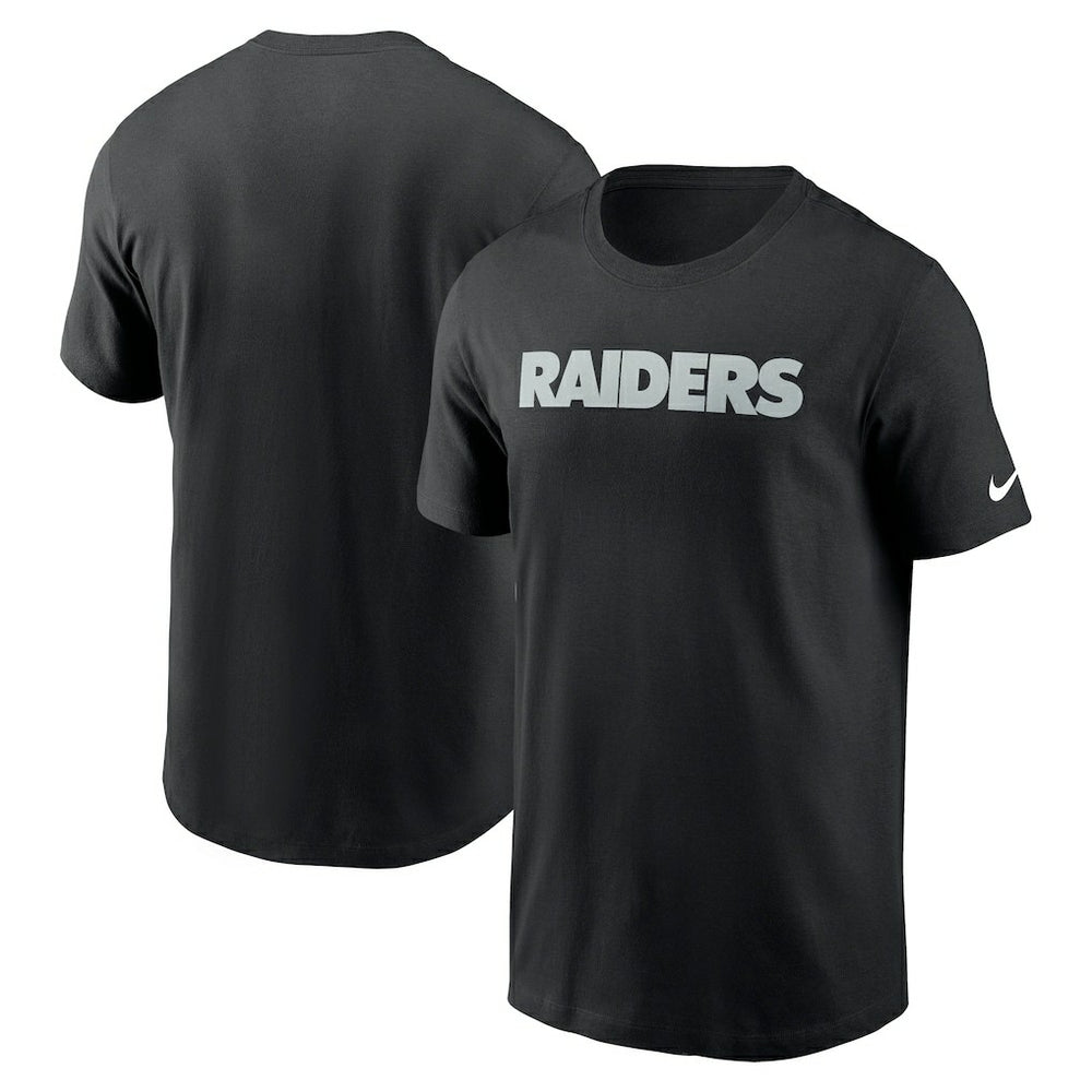 Las Vegas Raiders Primetime Wordmark Essential T-Shirt - Black for sale
