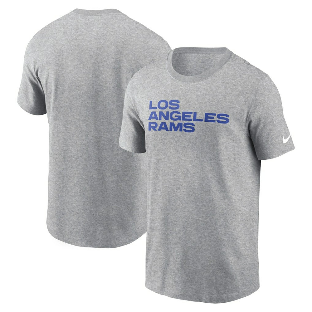 Los Angeles Rams Primetime Wordmark Essential T-Shirt - Heather Gray outlet
