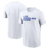 Los Angeles Rams Primetime Wordmark Essential T-Shirt - White discount