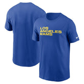 Los Angeles Rams Primetime Wordmark Essential T-Shirt - Royal cheap