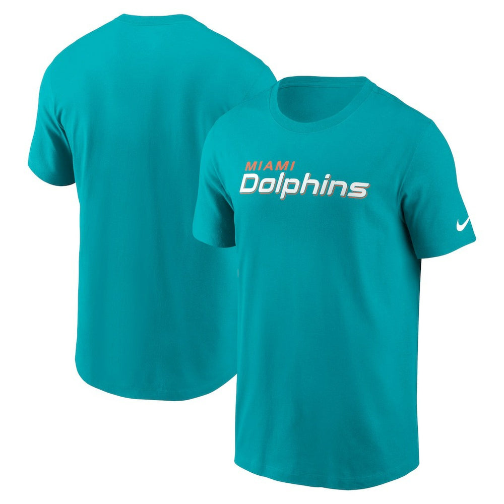 Miami Dolphins Primetime Wordmark Essential T-Shirt - Aqua cheap
