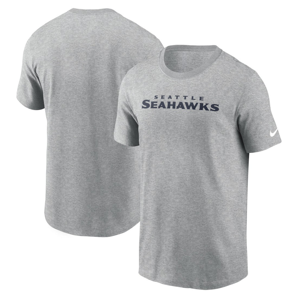 Seattle Seahawks Primetime Wordmark Essential T-Shirt - Heather Gray cheap